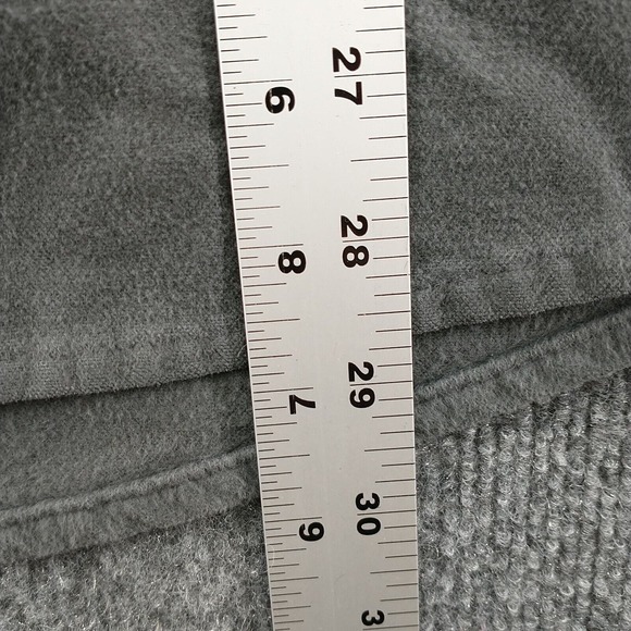 Fieldmaster Men's Flannel Button-Up Shirt Gray Large Long Sleeve Chest Pockets - Picture 14 of 15